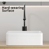 Hrinhom 14.8"W Rectangle Bathroom Vanity Sink,Modern Ceramic Wash Basin Without Faucet - 3 of 4