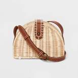 Straw Basket Crossbody Bag - Universal Thread™ Natural