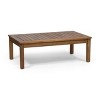 CAVINAS Outdoor Loveseat with Coffee Table, Acacia Wood Patio Conversation Sets, Modern Apartment Patio Furniture for Backyard - 4 of 4