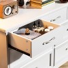 NicBex Elegant Tall Dresser,Simple Wooden Dressers with Metal Pulls,Chest of Drawers for Office,Study,Hallway,White/Black - 3 of 4
