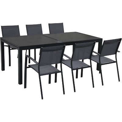 Naples 7pc Aluminum Patio Dining Set - Hanover