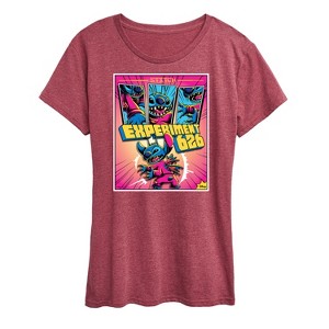 Women's - Lilo and Stitch - Stitch Comic Panels Short Sleeve Graphic T-Shirt - 1 of 4