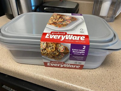 Goodcook Everyware Rectangle 1 Gallon Food Storage Container - 2pk
