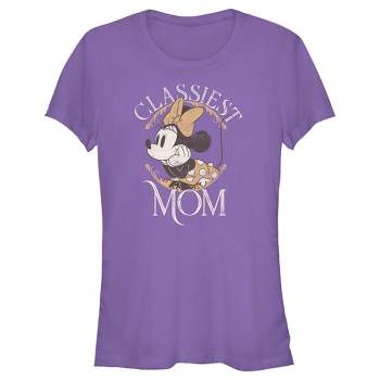 Juniors Womens Minnie Mouse Classiest Mom T-Shirt