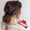 Unique Bargains Christmas Hair Clips Square Gloves Snowflakes for Christmas 3.35"x1.77"x1.57" Red 1 Pc - 2 of 4