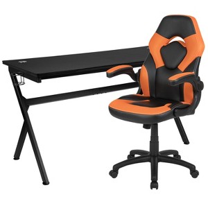Emma and Oliver Gaming Desk Bundle - Cup & Headphone Holders/Mouse Pad Top - 1 of 4
