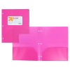 2 Pocket Plastic Folder Pink - up&up™ - 3 of 3
