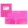 2 Pocket Plastic Folder Pink - up & up™ - image 3 of 3