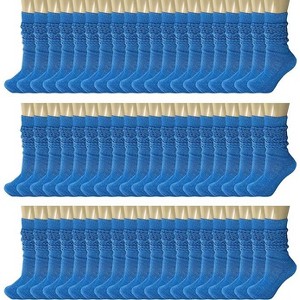 120 Pairs Extra-Long Heavy Slouch Socks – Women's Shoe Size 5-10, Cotton Blend, Retro 80s Style - 1 of 1