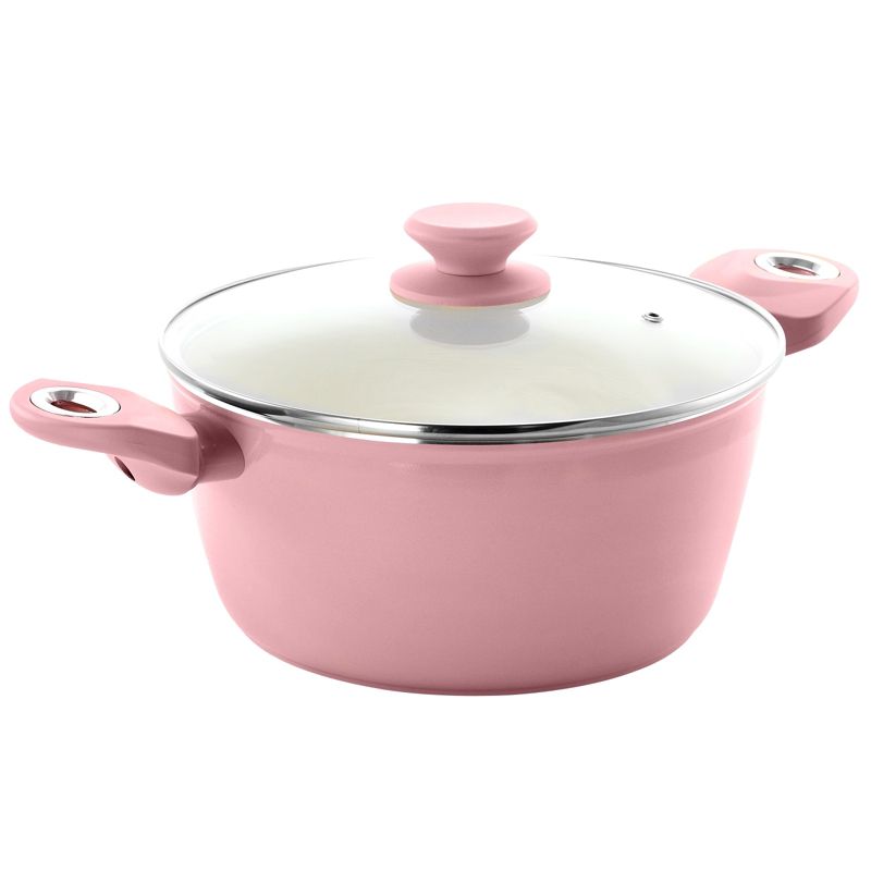 Gibson Home Plaza Cafe Aluminum 4.5 Qt Dutch Oven with Soft Touch Handles in Lavender, 2 of 7
