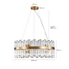 23"Wx23"D Luxury Round Crystal Golden Pendant Light,Modern Ceiling Light,Chandeliers Chandelier,Chandeliers With Crystals-Maison Boucle - 4 of 4