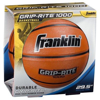 Franklin Sports Grip Rite 100 Rubber Basketball, 29.5 