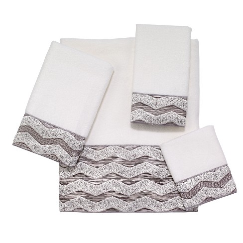 Avanti Modern Farmhouse Hand Towel - White