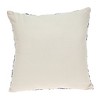 HomeRoots 22" Beige and Indigo Floral Cotton Throw Pillow With Embroidery - 4 of 4