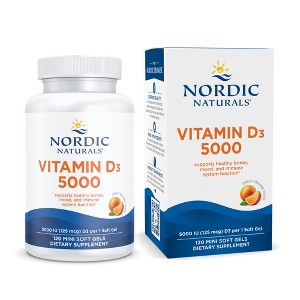 Nordic Naturals Vitamin D3 Soft Gels - Natural Cholecalciferol Vitamin D, Orange - 1 of 4