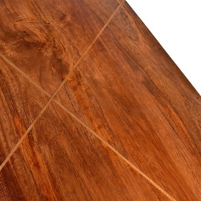 Walter Warm Pine and Brass Industrial Sofa Table