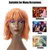 Unique Bargains Women Synthetic Fibre Curly Human Hair Wigs 14" with Wig Cap - 2 of 4