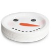Blue Panda 48 Pack Snowman Paper Plates for Holiday Christmas Party Supplies(9 In) - 3 of 4