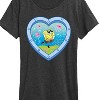 Women's - Spongebob Squarepants - Heart Porthole Window-Womens Women's Short Sleeve Graphic T-Shirt Short Sleeve Graphic T-Shirt - 2 of 4