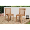 SKRAN Set of 2 Outdoor Rattan Chair, Farmhouse Back Patio Chair, Ergonomic Weather Resistant Armchair for Outdoor Dining, Garden, Porch - 2 of 4