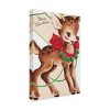 Trademark Fine Art -Vintage Apple Collection 'Vintage Xmas Card Deer' Canvas Art - 4 of 4