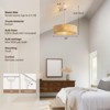 Ludomide 20" Boho Oak White Rattan Caged Ceiling Fan With Lights And Remote Control, Rattan Round Fandelier Chandelier Ceiling Fan Light - 3 of 4