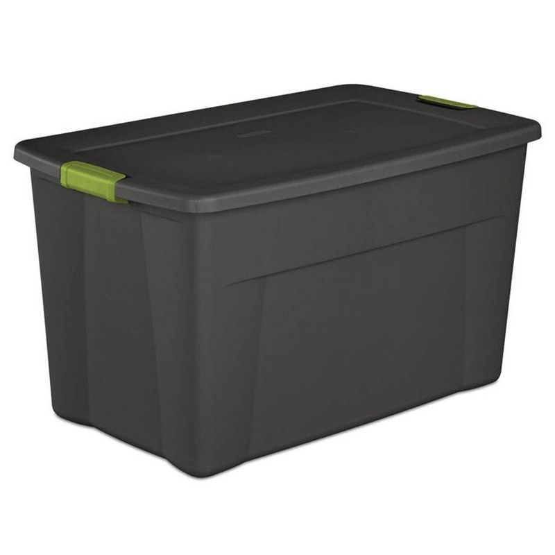 Sterilite Stackable 35 Gallon Storage Tote Box with Latching Container Lid for Home and Garage Space Saving Organization, Gray, 3 of 8