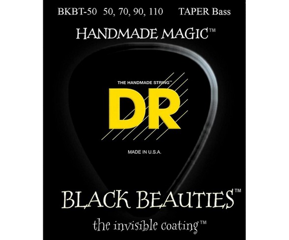 DR Strings BLACK BEAUTIES Taper Coated 4-String Bass Heavy (50-110)