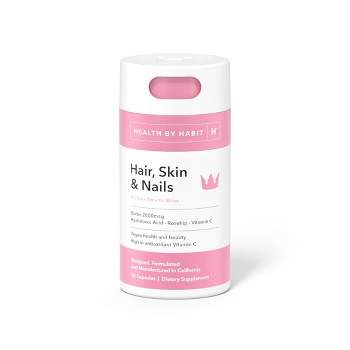 Health By Habit for Hair, Skin and Nails Vegan Capsules - 60ct