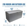 Plastic Development Group Weatherproof Resin Outdoor Patio Storage Deck Box with Secure Lid Retainer Straps - 2 of 4