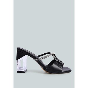 Fineapple Rhinestone Embellished Clear Sandals - 1 of 4