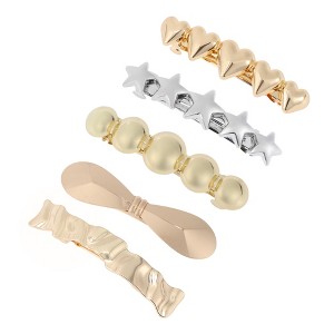Unique Bargains Elegant Bow Hair Clips 5 Pcs - 1 of 4
