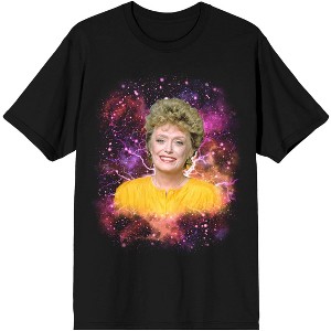 Golden Girls Space Galaxy Blanche Mens  Black Graphic Tee - 1 of 1