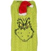 Dr Seuss The Grinch Adult Sweater Knit Afux-Shearling Inner Slipper Socks For Men and Women - 2 of 4