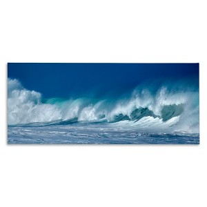 Stupell Industries Panoramic Tsunami Wave Splashing, 30" x 13" - 1 of 4