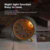Aoibox Retro Metal Desk Silent Analog Clock with Night Light, Non-Ticking, Simple Design for Bedroom, Office, Home D¨¦cor (Green) - 2 of 4