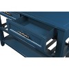 Hostack 42'' Console Table Sideboard with 2 Storage Drawers and 2 Tiers Shelves for Living Room and Dining Room, Navy - 4 of 4