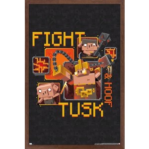 Trends International Minecraft: Legends - Fight Tusk & Hoof Framed Wall Poster Prints - 1 of 4