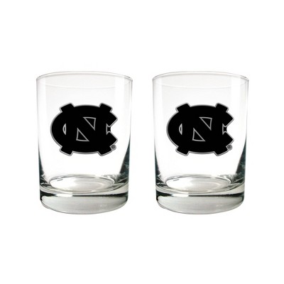 NCAA North Carolina Tar Heels Stealth 16oz. Glass Set 2pk