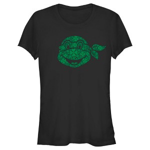 Juniors Womens Teenage Mutant Ninja Turtles St. Patrick's Day Michelangelo Shamrock Fill T-Shirt - 1 of 4