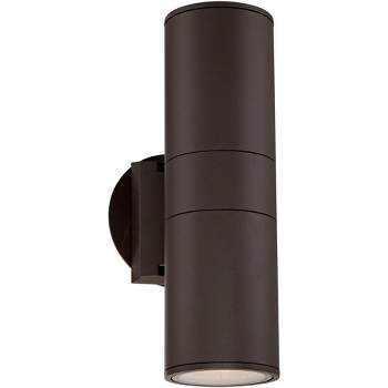 Possini Euro Design Ellis Modern Outdoor Wall Light Fixture Bronze Up Down 11 3/4" for Post Exterior Barn Deck House Porch Yard Patio Home Outside