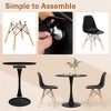 Tangkula 5PCS Dining Set Modern Round Dining Table 4 Chairs for Small Space Kitchen - 4 of 4