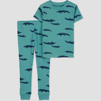 Image of Carter's Just One You® Toddler Boys' 2pc Alligator Pajama Set - Blue/Green 18M