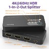 Fosmon 2-Port 4K HDMI 2.0 Splitter for Dual Monitors (Mirror Only), Supports Downscale, HDCP 2.2, HDR10, Dolby, HDMI Splitter for PS5, PS4, Xbox - image 2 of 4