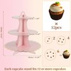 Unique Bargains 3-Tier Cardboard Cupcake Stand Tower 2 Pcs - 2 of 4