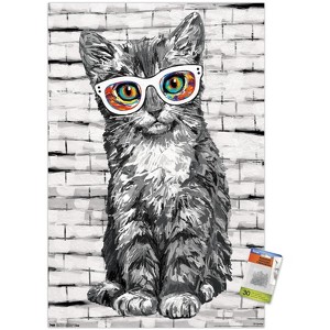 Trends International PD Moreno - Cat Glasses Unframed Wall Poster Prints - 1 of 4