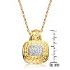 Guili Halloween Sterling Silver White Cubic Zirconia Gold Plated Pendant - 3 of 3