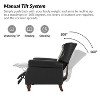 Set of 2 Justine Transitiona Wooden Upholstery Genuine Leather Recliner with Nailhead Trim for Living Room and Bedroom| ART OF LIVING DESIGNS - 4 of 4