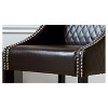 28" Milano Quilted Bonded Leather Barstool - Christopher Knight Home - image 2 of 4