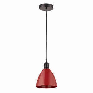 Plymouth Dome - 1 Light Cord Hung Mini Pendant In Industrial Style-11.25 Inches Tall and 7.5 Inches Wide - 1 of 1